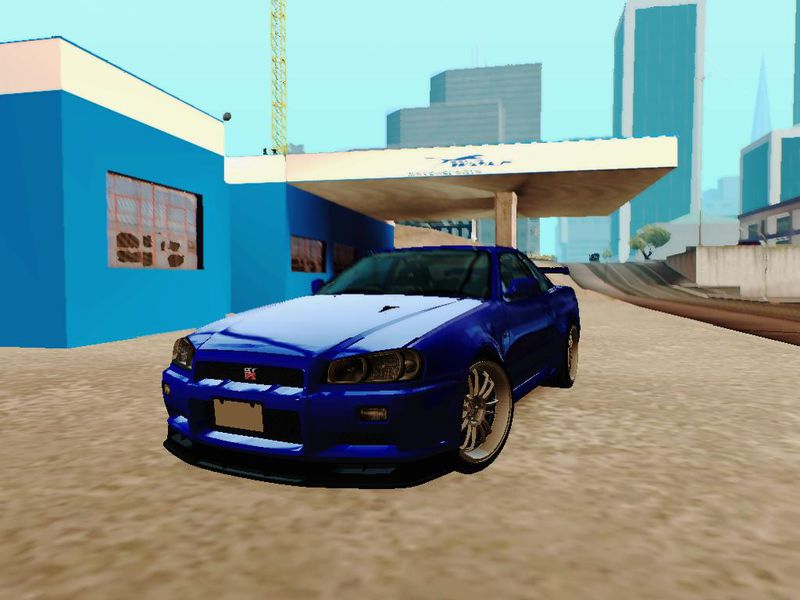 GTA San Andreas Nissan Skyline GTR R34 Fast and Furious 4 Mod